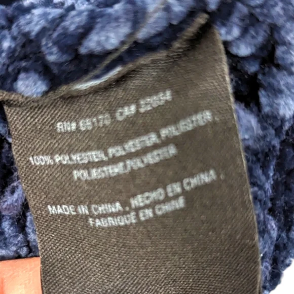 Anthropologie Moth Oversized Chenille Cardigan Sweater Womens XS Navy Blue - Picture 7 of 10